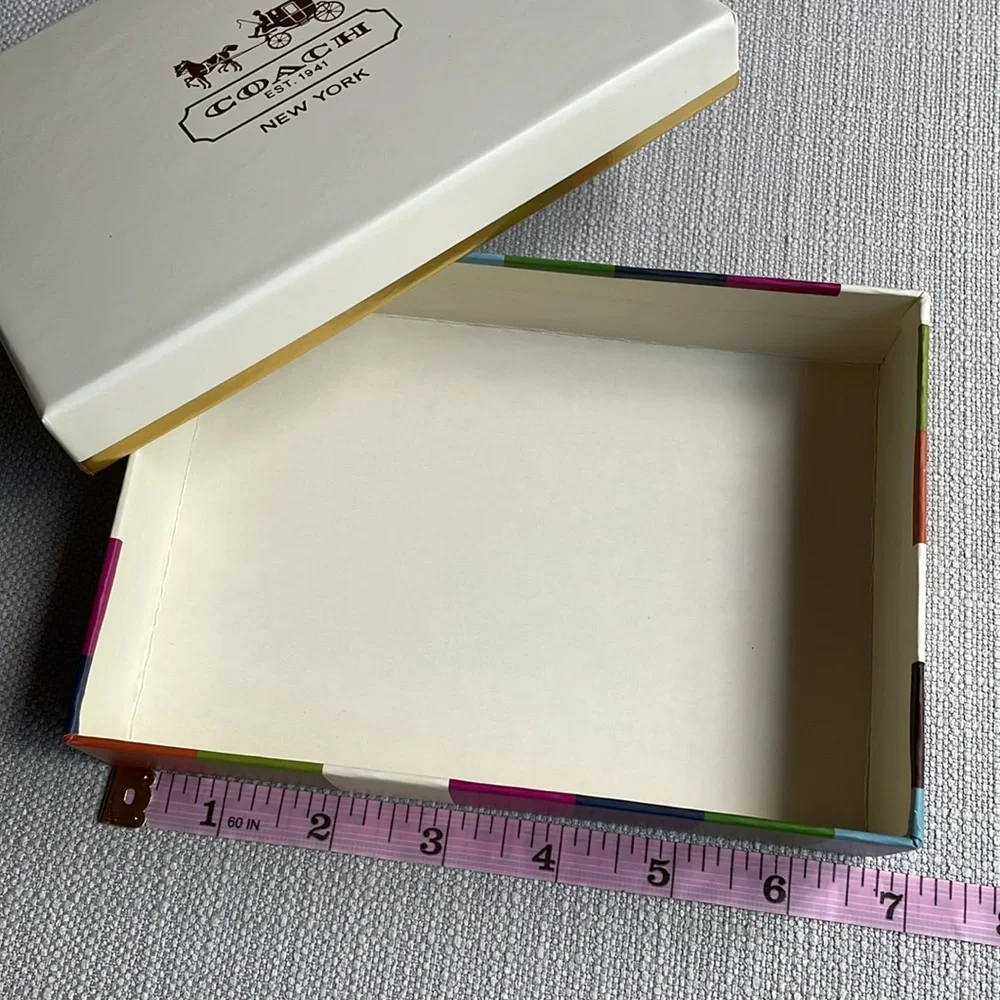 Coach authentic small empty Gift Box with tissue papers